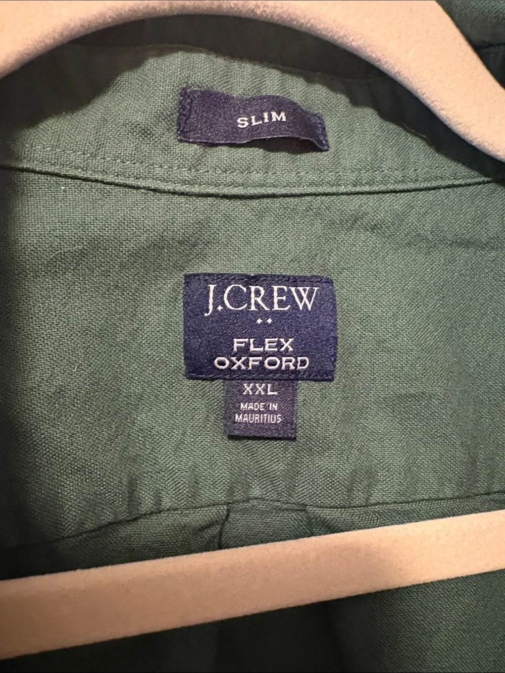 J. Crew Flex Oxford Men's XXL Slim Fit Green Button Down Shirt